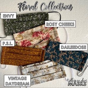 Handmade Fabric Masks Floral